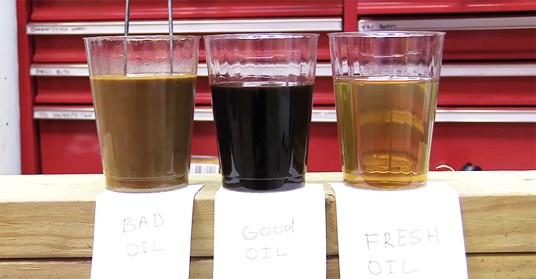 Verify the oil’s consistency and color